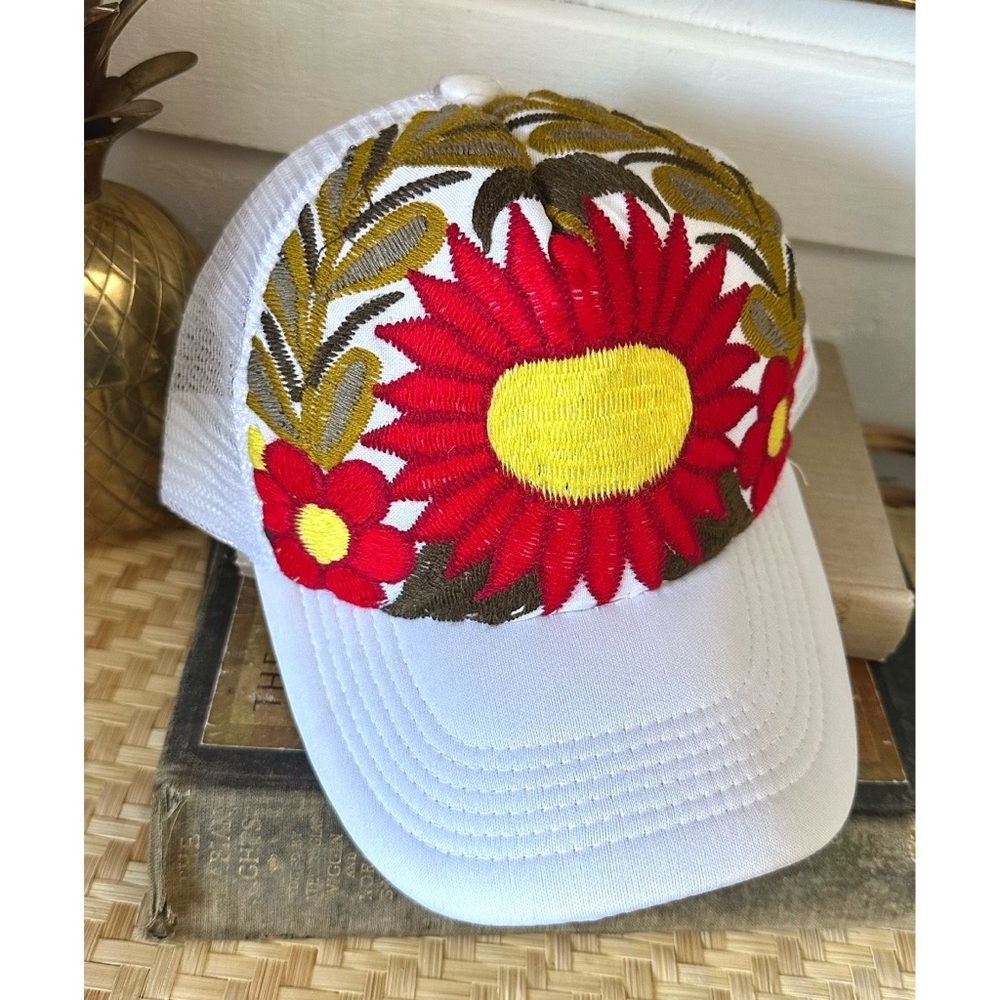 Hand Embroidered Trucker hat